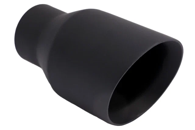 Single Round Double Wall Slant Cut Tip Matt Black-T263SBK